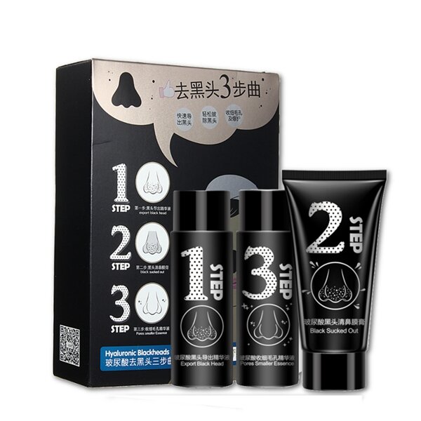 Hialur&ocirc;nico remo&ccedil;&atilde;o de cravo m&aacute;scara facial nariz acne m&aacute;scaras descascando carbono definido