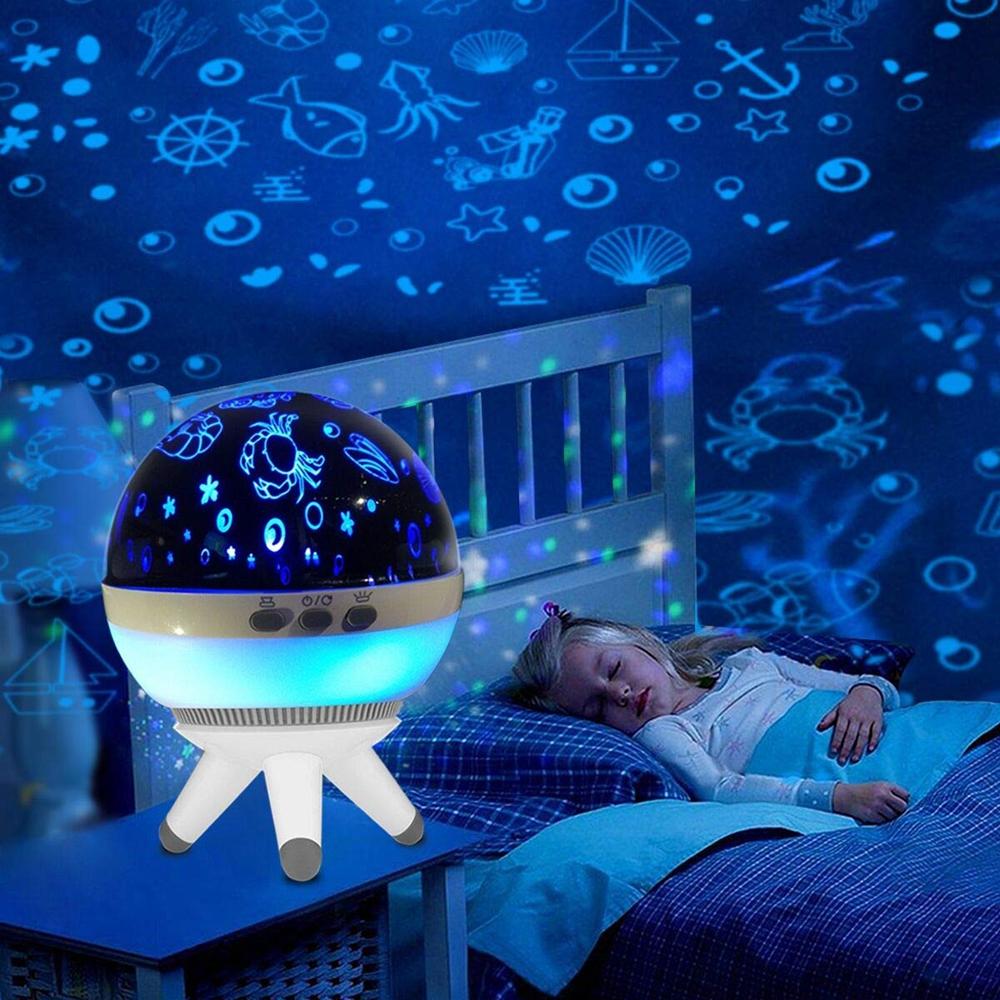 1w Led Rotating Ocean Projector Night Light For Kid Nursery Mood Sleep Decorative Lamp 1w Led Rotating Ocean Projector Night Light For Kid Nursery Mood Sleep Decorative Lamp