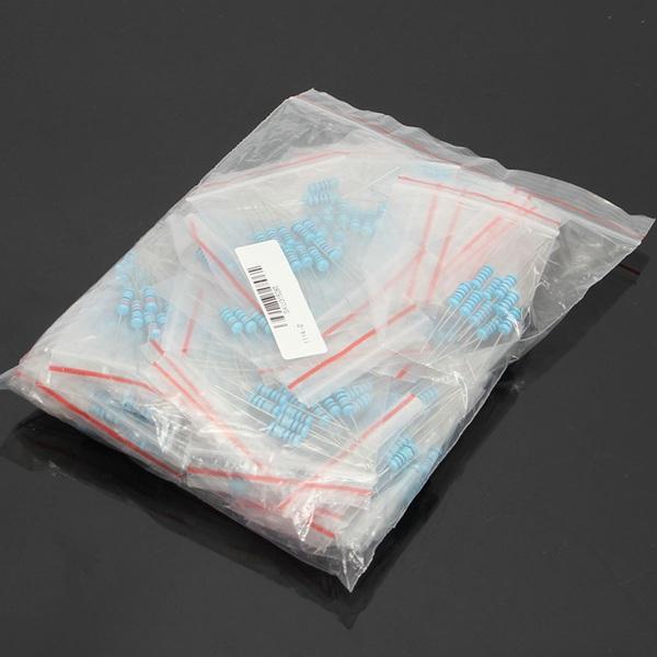 500pcs 50 value 1ohm~1M 1W Metal Film Resistor Assortment Kit 1 Watt