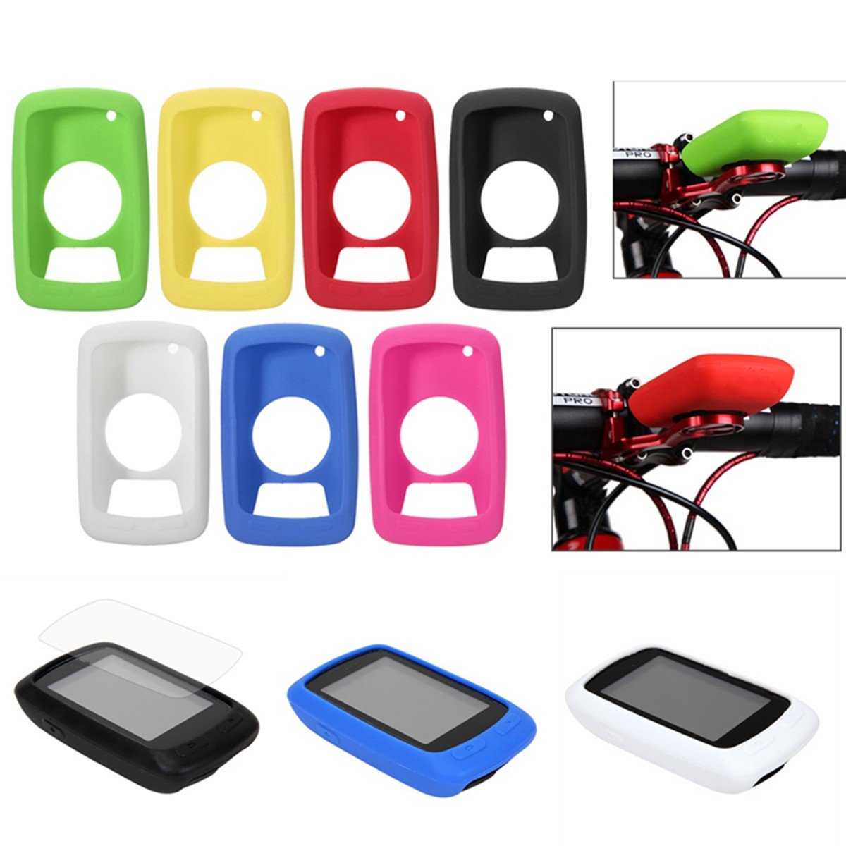 Cover Case Housse silicone blanc pour Garmin Edge 800 Edge 810