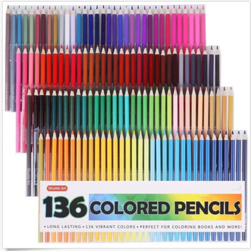 120136160 Couleurs Crayons Ensemble Professionnel Artiste Peinture Crayon Pour Dessiner Sketch Art Papeterie