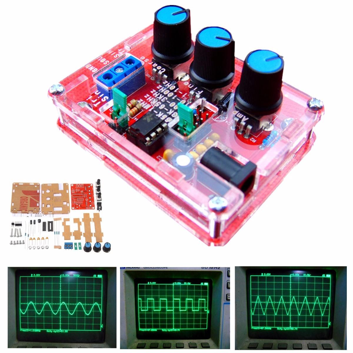 Case XR2206 Function Generator DIY Kit Sine Triangle Square Output 1HZ-1MHZ