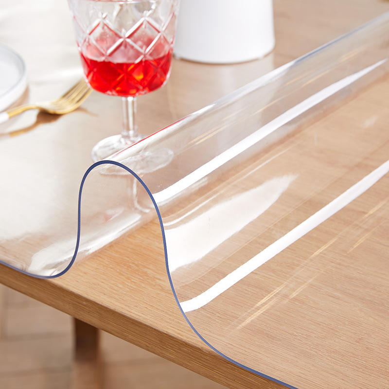 60 120cm Transparent Square Table Mat Waterproof Anti Scald Non