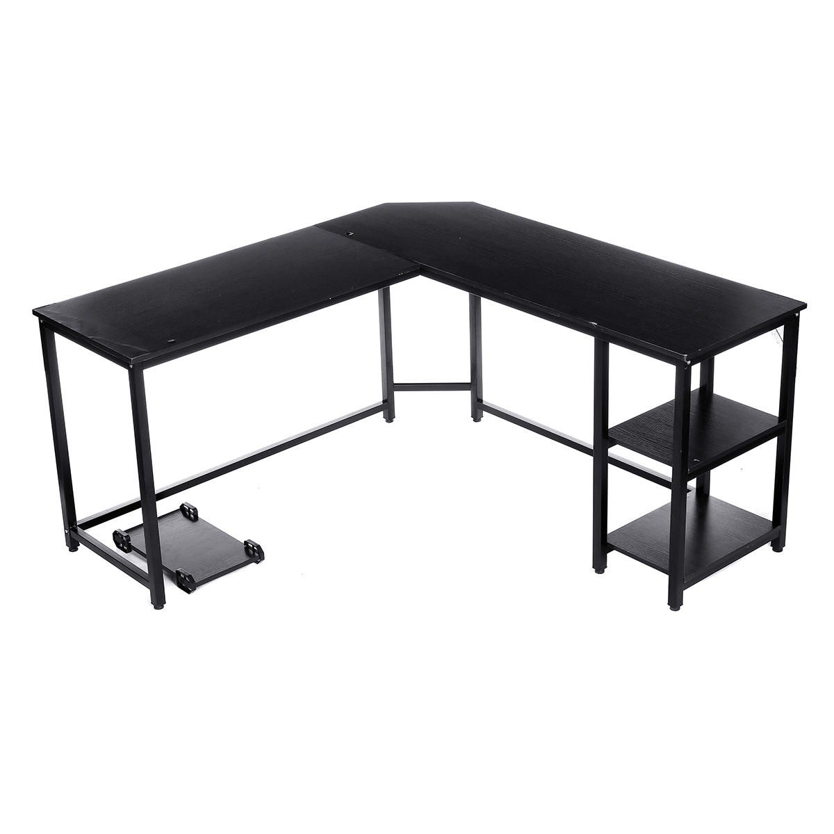 Modern Office L Shape Computer Desk Corner Pc Table Laptop Desk