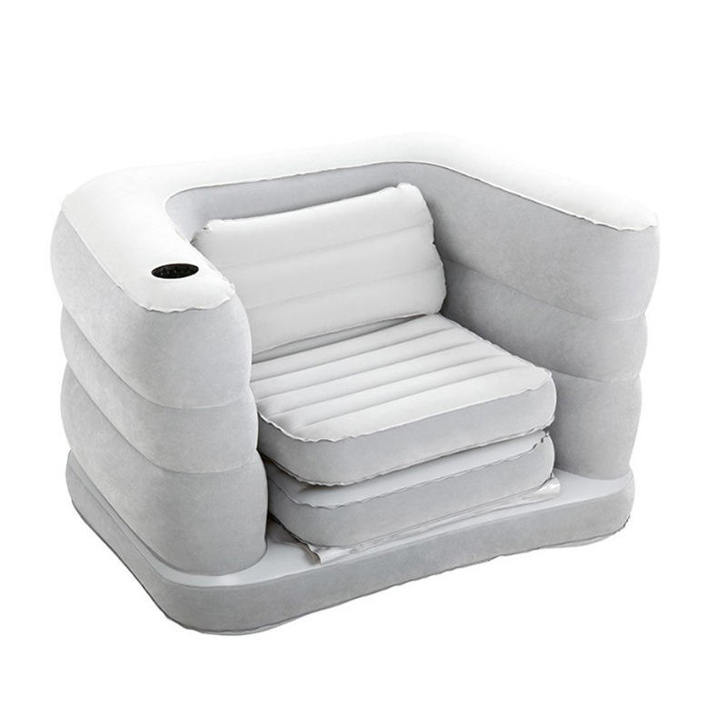 Bestway 2 In 1 Outdoor Flocking Inflatable Lazy Sofa Bed Recliner Chaise Longue With Air Pump