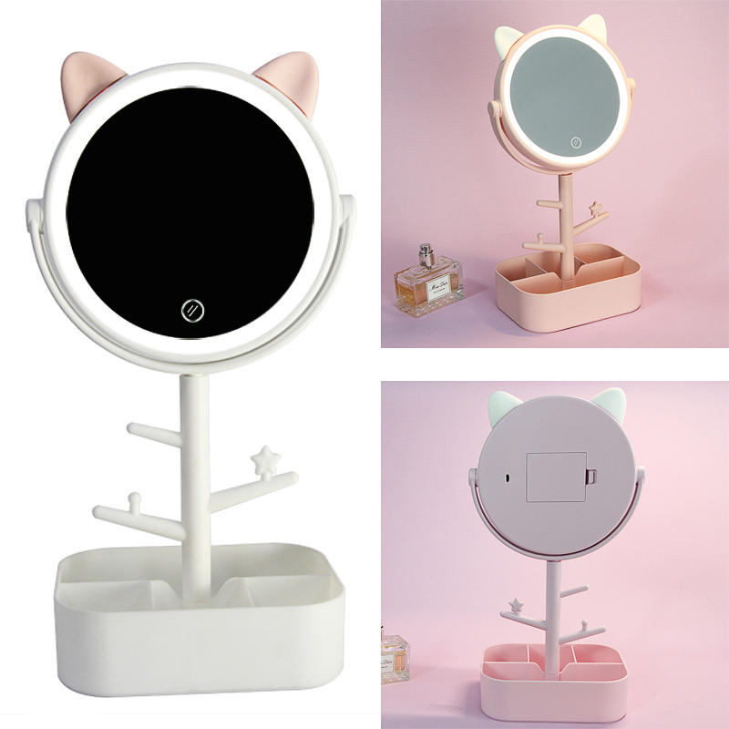 Desk Led Makeup Mirror Multi Function Storage Box At Banggood Desk Led Makeup Mirror Multi Function