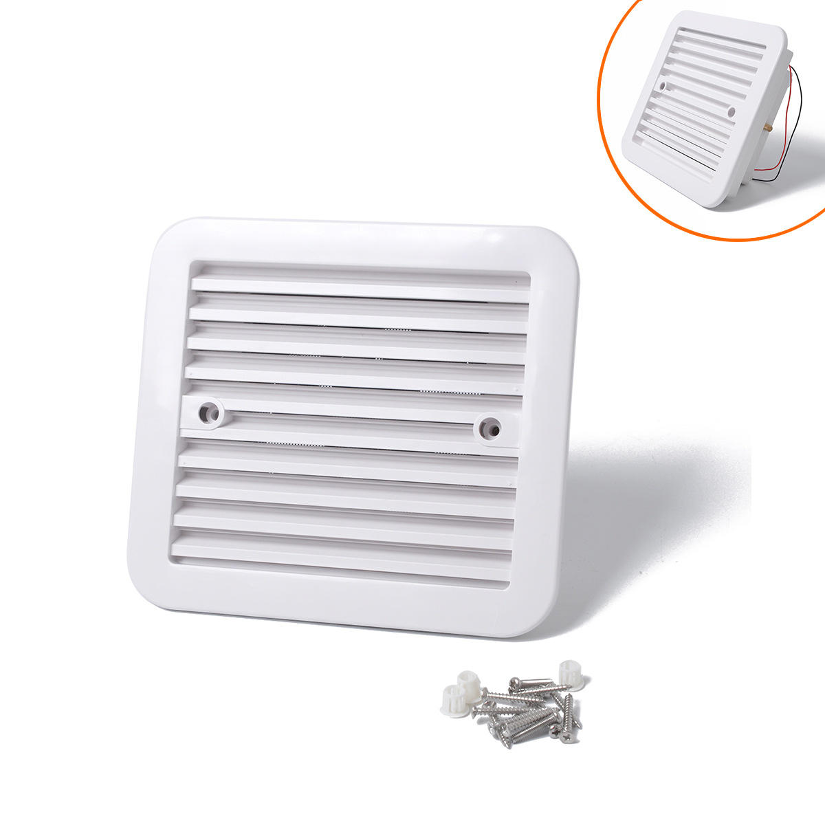 RV Caravan Motorhome Side Air Vent Ventilation Air Fan Waterproof Black