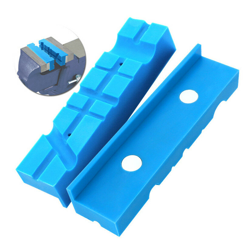 Drillpro 2pcs 140mm Vise Jaws Multipurpose Magnetic Reversible