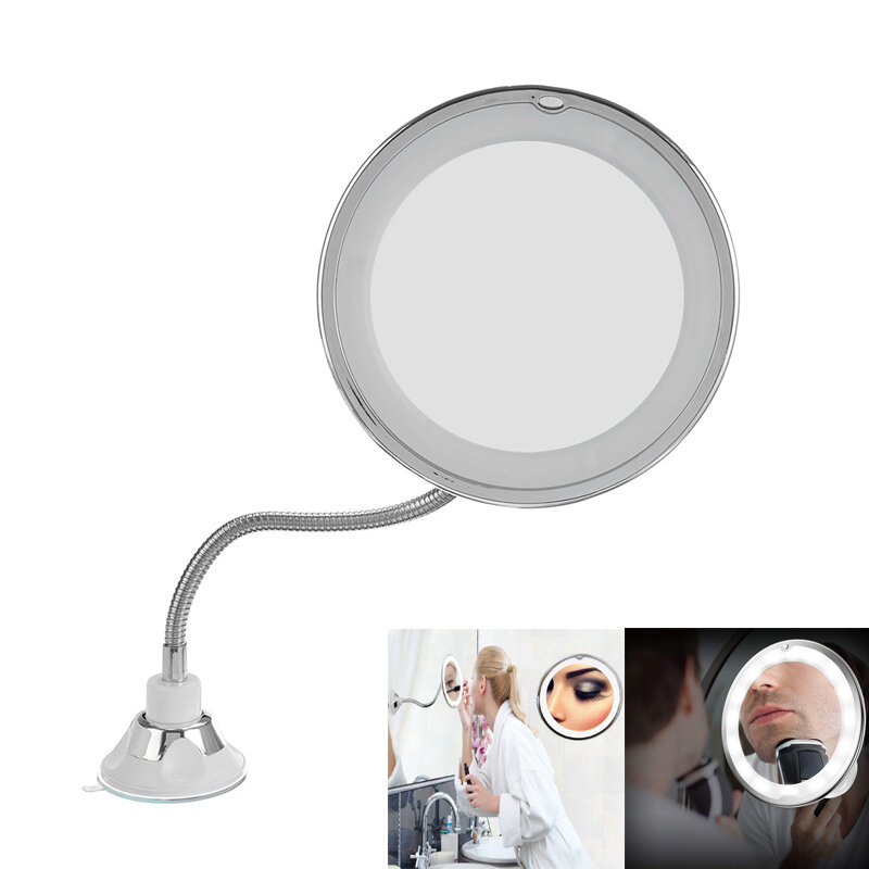 5x 10x Magnifying Led Mirrors 360 Rotation Pasteable Makeup 5x 10x Magnifying Led Mirrors 360