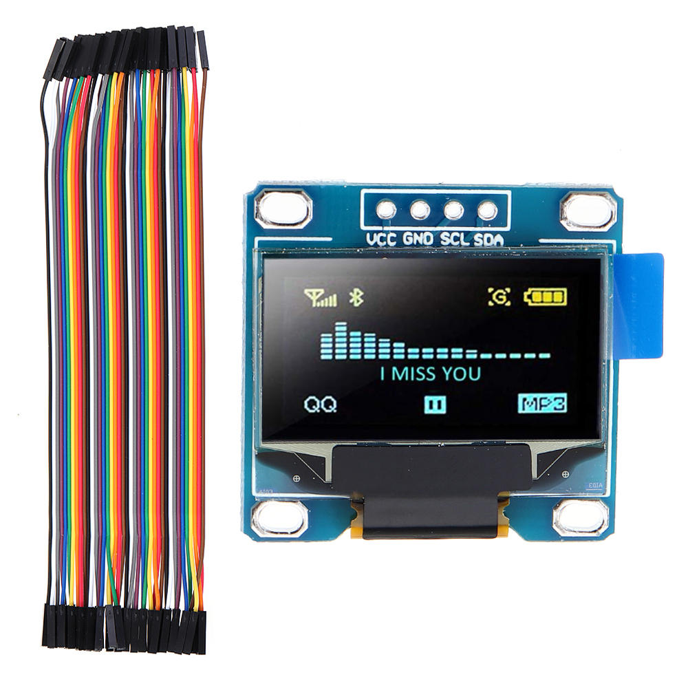 2 Display OLED 0.96 Pollici 12864 - Modulo SPI/IIC Per Arduino, Carattere Blu