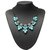 Crystal Flower Colgante Collar Llamativo Collar de Cadena de Metal 