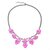 Crystal Flower Pendant Statement Necklace Metal Chain Choker Necklace 