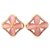 Multicolor Crystal Square Opal Flowers Ear Stud Earrings Gold Plated