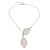 Vintage Gold Silver Big Leaf Pendant Clavicle Chain Necklace For Women