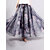 Saia maxi de cintura el&aacute;stica floral impresso chiffon