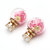 Trendy Colorful Strass glazen bal bloem ronde oorbellen cadeau voor vrouwen