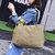 Ekphero Women Canvas Casual Three Main Pockets Handbag Shoulder Bag