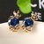 Punk Caveira Crown Orelha Stud Exquisite Zinc Alloy Rhinestones Brincos para Mulheres
