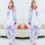 Plus Size Warm Flannel Unicorn Cartoon Unisex Pajamas Performance Costume