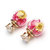 Модный Colorful Rhinestone Glass Ball Flower Round Серьги Подарок для Женское
