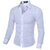 Heren Slim Fit Pure Color S-3XL Overhemden met lange mouwen en lange mouwen