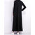 Casual Mulheres manga comprida Pure Color Turtleneck Pocket Long Dress