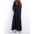 Casual Women Long Sleeve Pure Color Turtleneck Pocket Long Dress