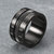12mm Titanium Steel Black 316L Stainless Steel Finger Ring Spinner Camera Lens Focus Ring Men Ring