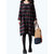 Casual Women Long Sleeve Striped O-Neck Loose Dress with Pocket