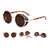 Unisexo Vintage UV400 Gafas del Sol Steampunk Lente de Espejo Redondo