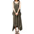 Vintage Casual Women Sleeveless High Low Cotton Maxi Dress