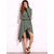 Casual Women Hooded Long Sleeve Pure Color Onregelmatige Hem Mini Jurk