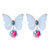 Trendy Crystal Glass Ball Flower Butterfly Stof Oorbellen voor Vrouwen 