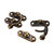  4 pcs Buckle fonc&eacute; bo&icirc;te en bois accessoires boucle Snap Shackle Buckle Box lock 