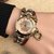 Vintage Moda Bayanlar Bilezik Watch Casual Kadın Deri Analog Quartz Watch