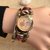 Vintage Moda Bayanlar Bilezik Watch Casual Kadın Deri Analog Quartz Watch