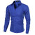 Heren Slim Fit Pure Color S-3XL Overhemden met lange mouwen en lange mouwen
