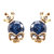 Punk Skull Crown Ear Stud Exquisite Zinc Alloy Rhinestones Earrings for Women