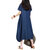 Casual Women Loose Denim Kieszenie Latarnia Maxi Dress