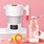 Deerma DEM-DH207 0.6L Portatile da viaggio pieghevole Bollitore elettrico Smart Touch Control Pot Isolation Pot