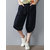 Casual Mulheres Cintura El&aacute;stica Pure Color Pocket Capri Cal&ccedil;as