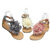 Chiffon Stoff Flower Flats T Straps Sandalen Strandschuhe