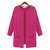 Candy Color Women Long Sleeve Casual Double Pockets Knit Cardigan