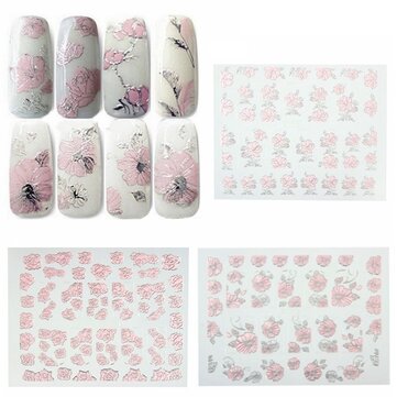 ピンクの接着剤の花は ネイルアートのステッカーデカールを設計