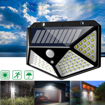  ARILUX® 100 LED Solar Powered PIR Motion Sensor Lâmpada de parede Lâmpada de jardim ao ar livre 3 modos
