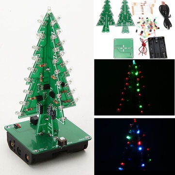 Arbre de Noël LED Kit Flash 3D Apprentissage Electronique DIY