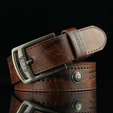 110CM Mens PU Leather Cowboy Belt Leisure Waistband
