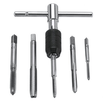 6 pcs M3-M8 Tap Broca Conjunto T Lidar Com Catraca Tap chave Ferramenta Machinist Com Parafuso Toque Da Mão