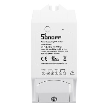 SONOFF® POW R2 AC 90-250V 16A 3500W DIY WIFI Wireless Long Distance APP Дистанционное Управление Коммутатор Разъем Мощность Монитор Тестер тока для Smart Home Support 2G / 3G / 4G Network