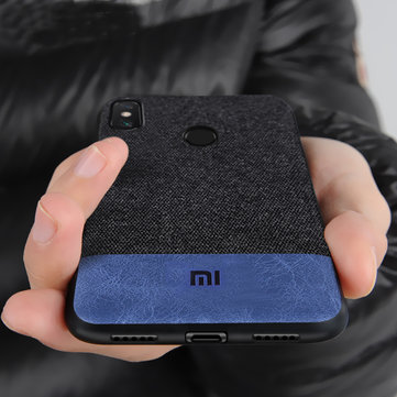 Bakeey Fabric Splice Soft Силиконовый Edge Shockproof Protective Чехол для Xiaomi Redmi Примечание 6 Pro